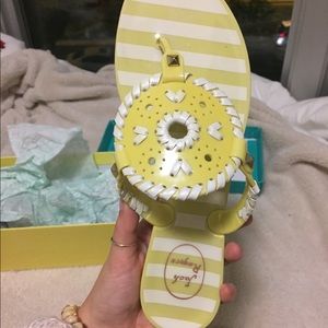 NWT Lime/white Jack Rogers jelly sandals, size 7